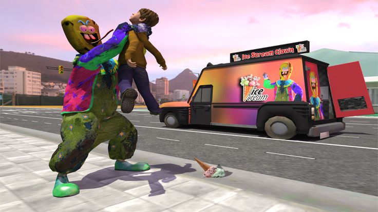 Crazy Ice Scream Clown Game 3D游戏截图