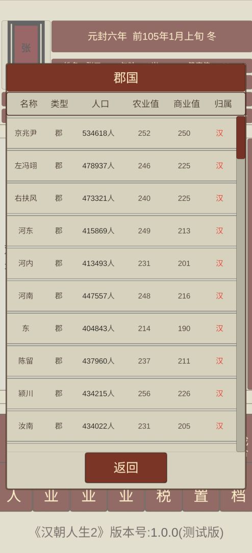 汉朝人生2游戏截图