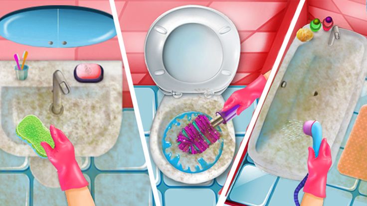 可爱的小女孩房子清理游戏截图