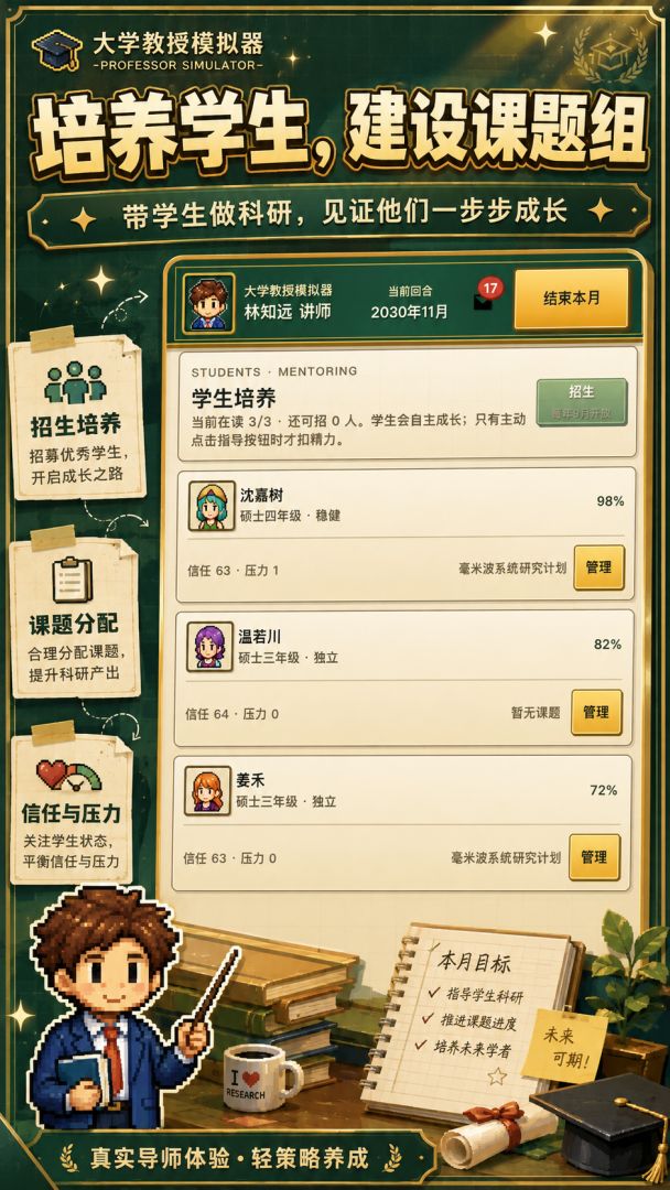 大学教授模拟器游戏截图