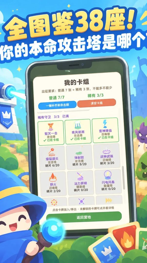 抽卡塔防游戏截图