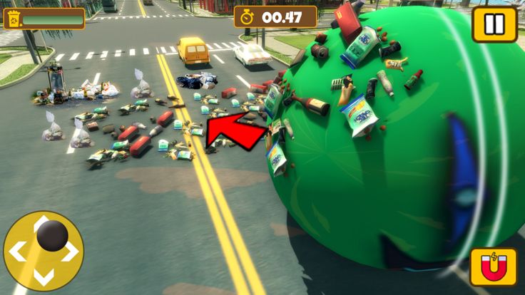 大垃圾滚球粉碎3D游戏截图