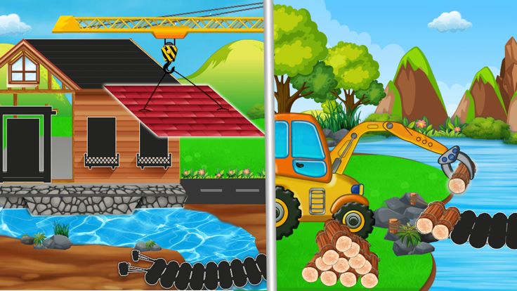 Kids Construction City builder游戏截图