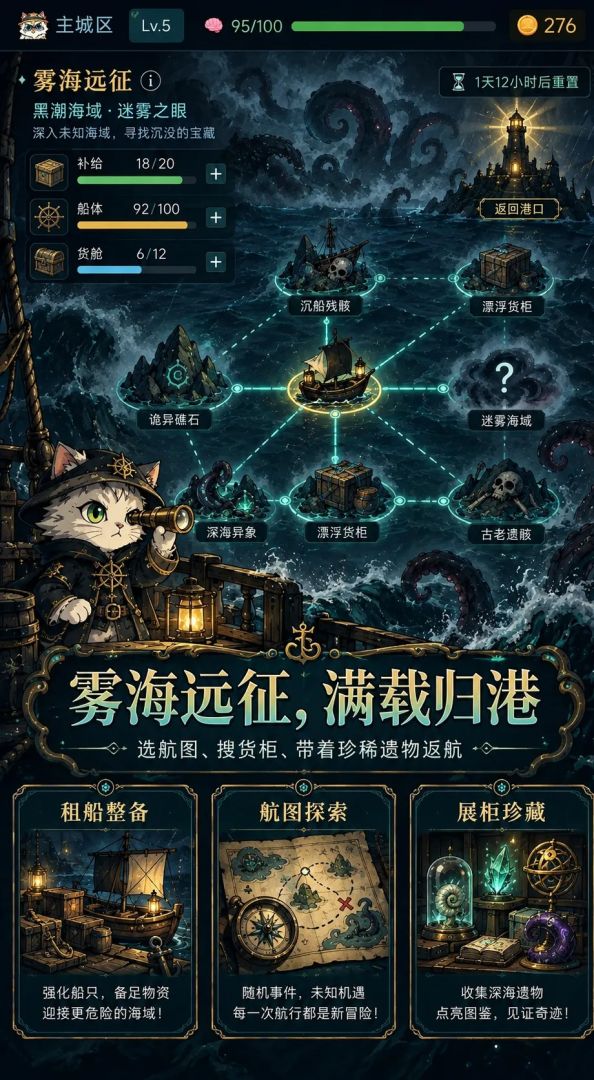 最强猫咪:克苏鲁钓鱼游戏截图