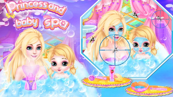 长发公主和婴儿宝贝艾尔莎化妆水疗中心－女孩免费游戏游戏截图