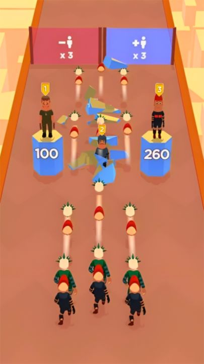 Idle Merge Angry Runner Guys游戏截图