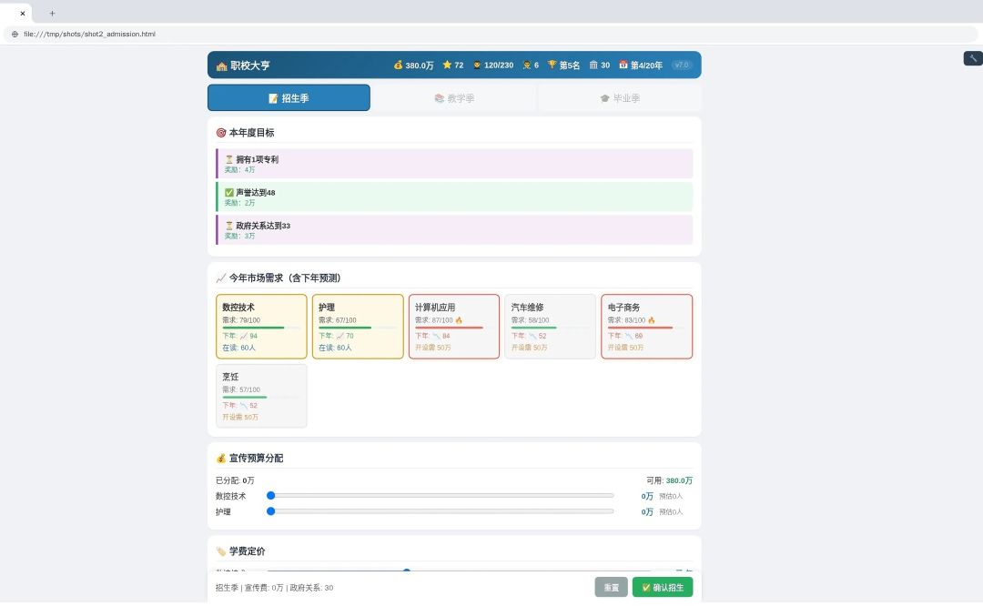 职校大亨游戏截图