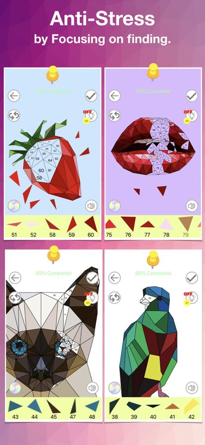 多边形 涂色游戏 - 按数字填色游戏截图