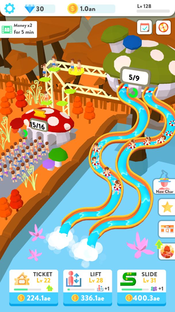 Idle Water Slide游戏截图