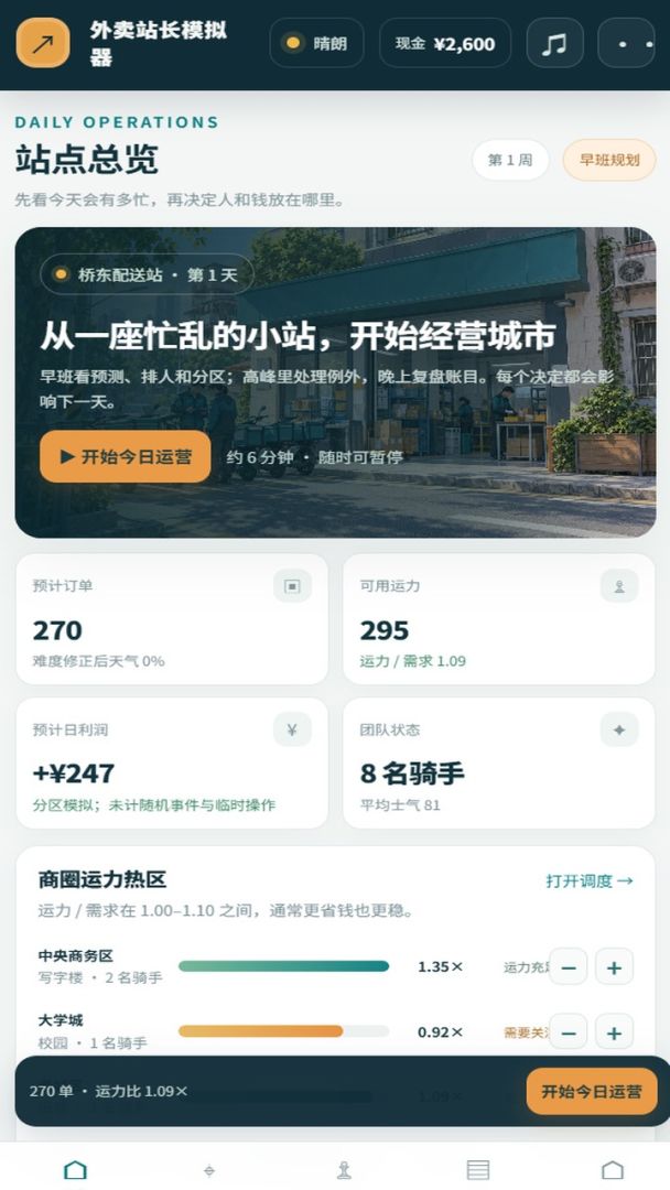 外卖站长模拟器游戏截图