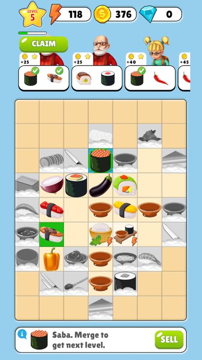 Merge Sushi游戏截图