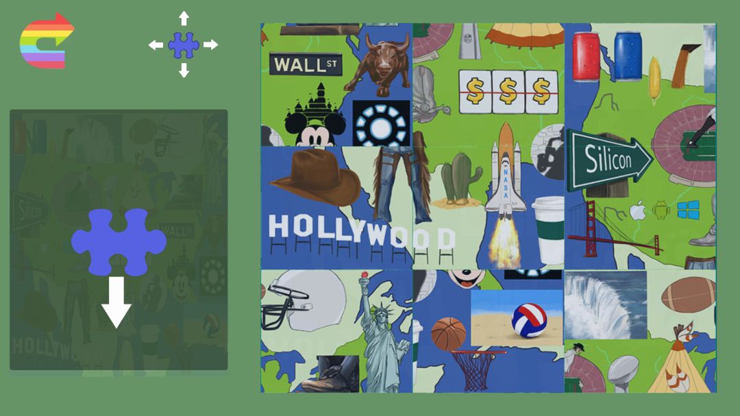 益智地图拼图游戏截图