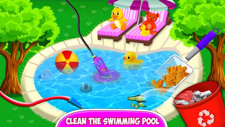 可爱的女婴房子清理游戏截图