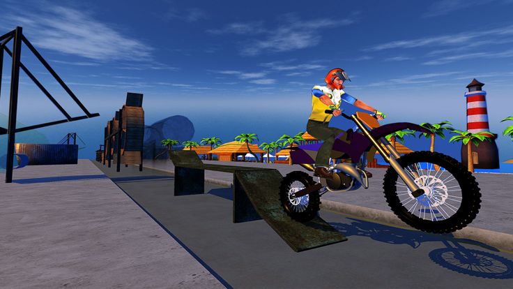 竞速 自行车 特技表演 坡道 骑游戏截图