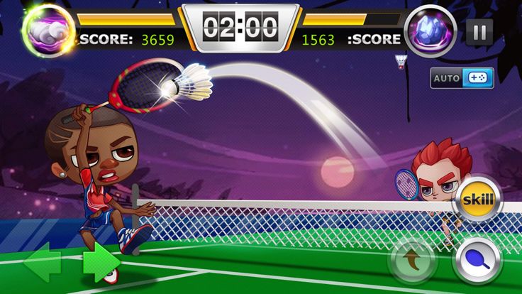 羽毛球传奇：双人对战运动手游游戏截图