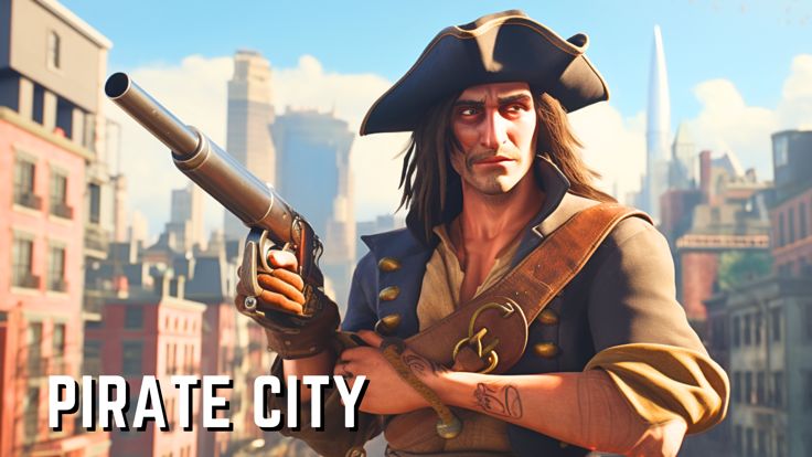 Pirate City shooting games war游戏截图