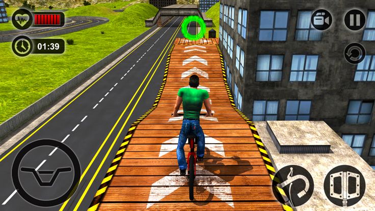 Rooftop BMX Bicycle Stunt Rider - Cycle Simulation游戏截图