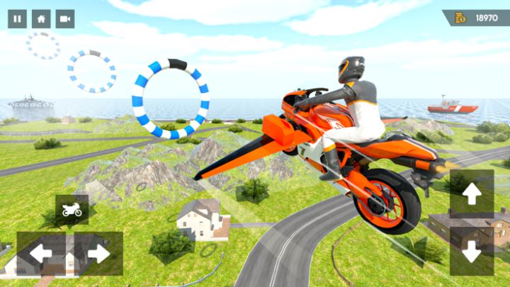 Flying Motorbike Driving Sim游戏截图