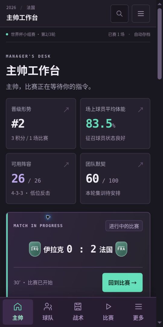 足球教练之世界杯游戏截图