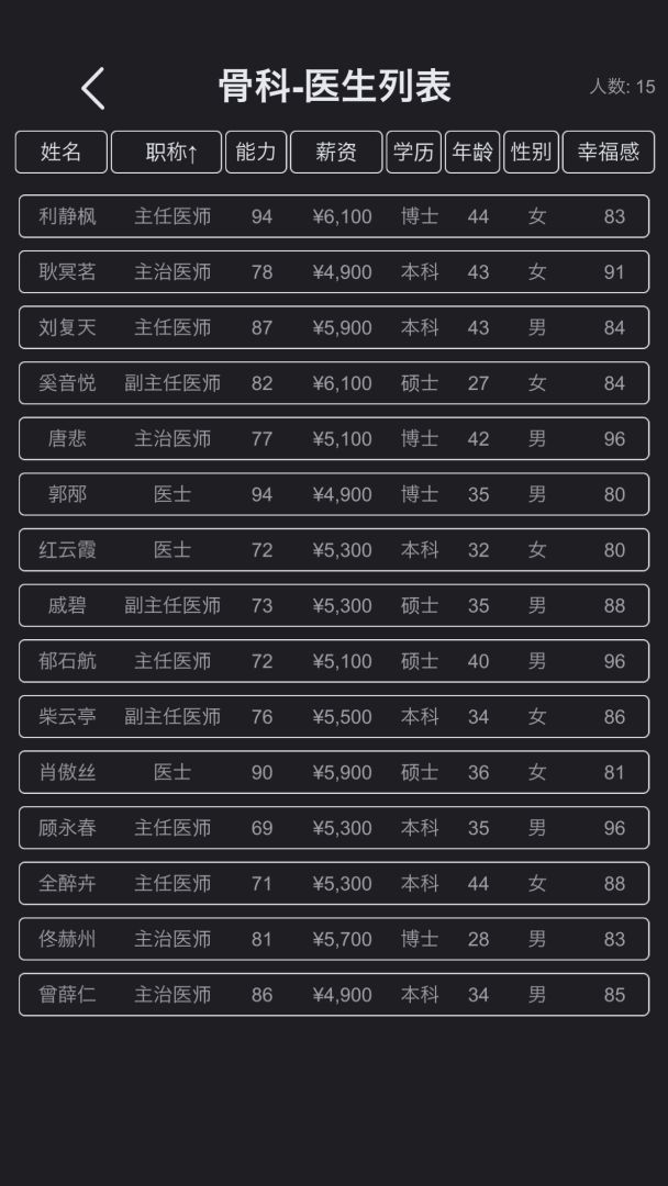 模拟经营医院游戏截图