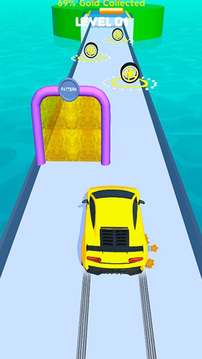 Golden Car Run 3D游戏截图
