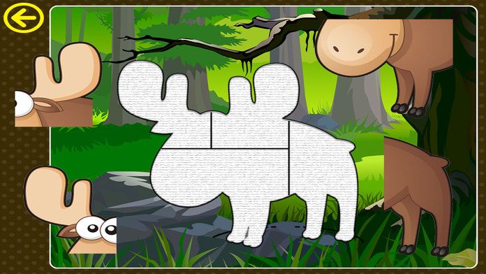 儿童多彩的动物拼图游戏的小孩男孩和女孩年龄3 + HD游戏截图