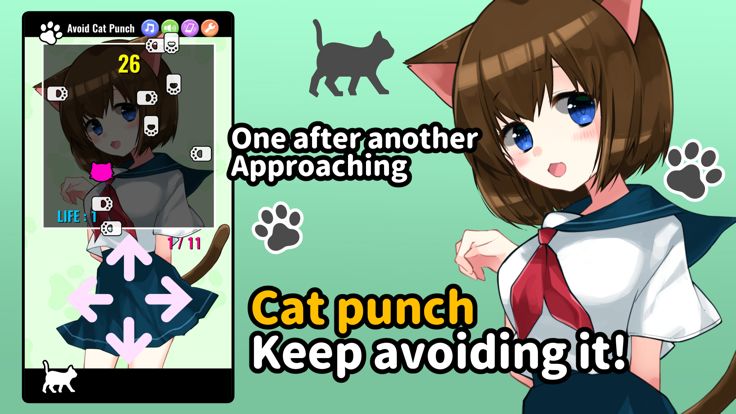 Avoid Cat Girl Punch!游戏截图