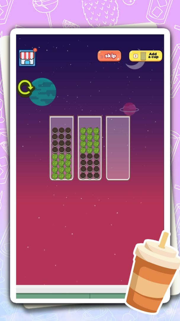 奶茶排序游戏截图
