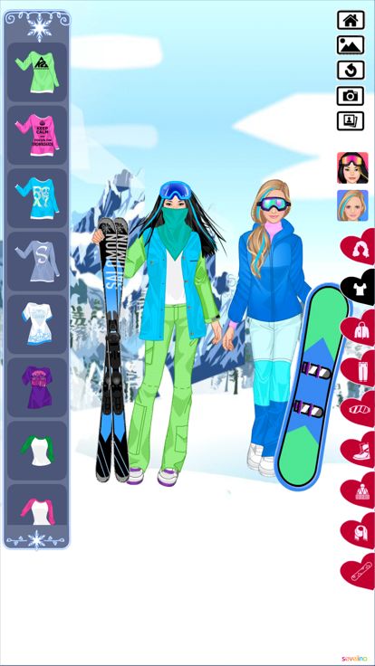 Winter time warm dress up game游戏截图