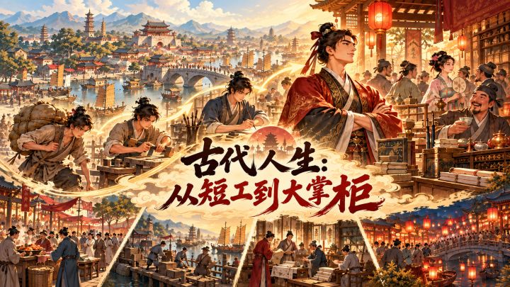 古代人生：从短工到大掌柜 封面
