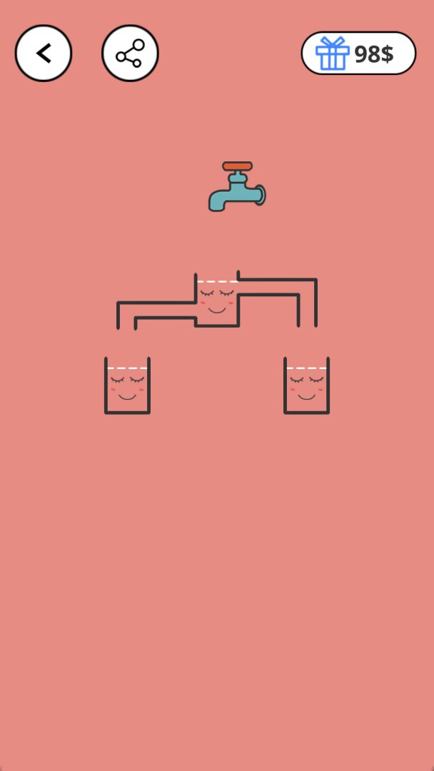 哪个杯子先装满水？游戏截图