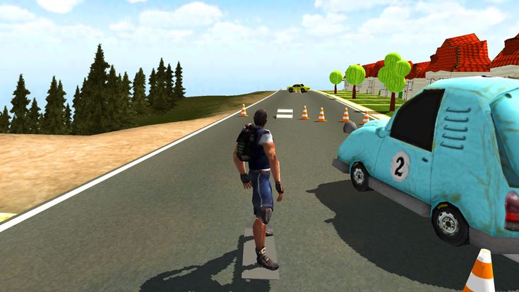 Downhill Skateboard 3D Free游戏截图