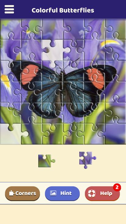 Colorful Butterflies Puzzle游戏截图
