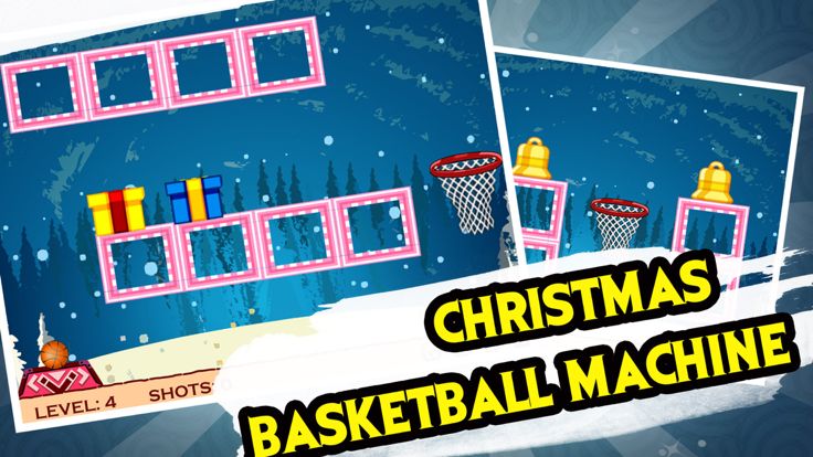 指尖篮球大师：圣诞节投篮机游戏截图