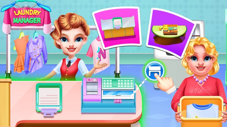 洗衣店模拟经营-休闲益智男孩女孩们的衣服清理游戏截图