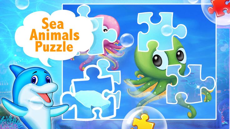 Sea Animal Puzzles For Kids游戏截图