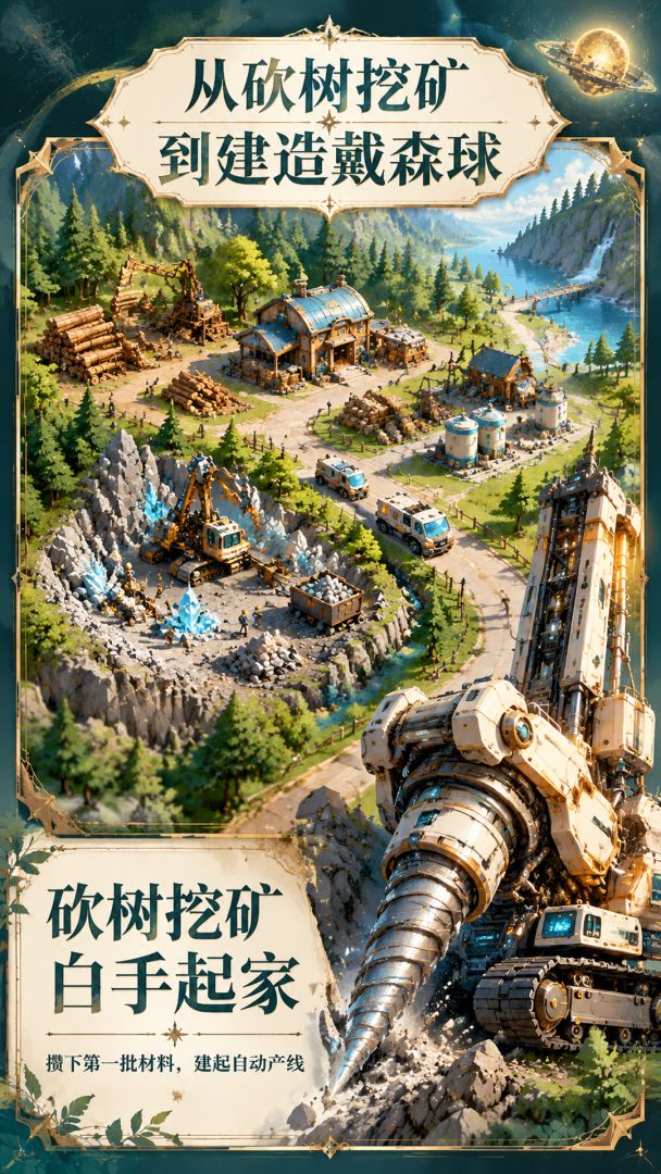 从砍树挖矿到建造戴森球游戏截图