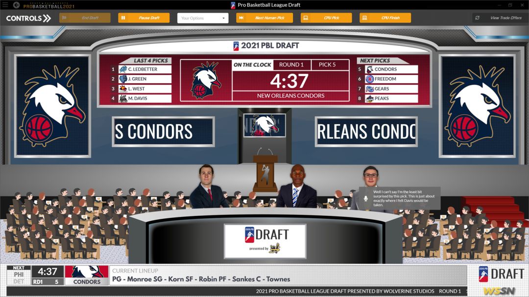 Draft Day Sports: Pro Basketball 2021游戏截图