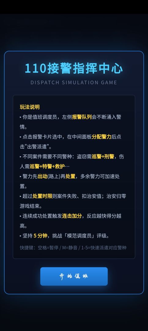 110接警指挥中心游戏截图
