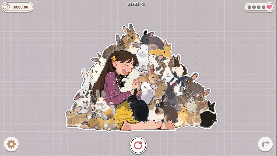 挤在一起的兔兔游戏截图