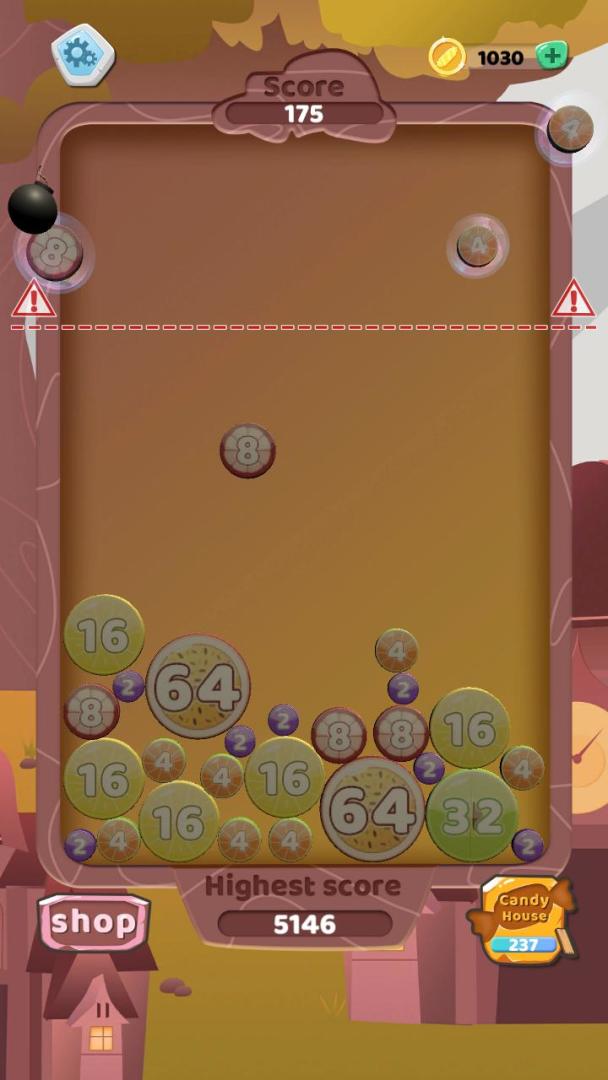 Candy Cutting 2048游戏截图