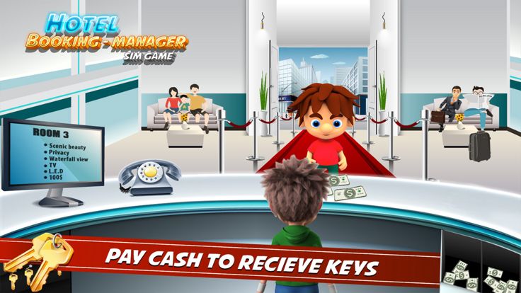 酒店收银台  预订管理孩子们游戏游戏截图