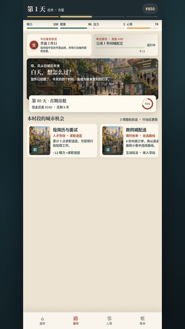 人生账本:从合租屋开始游戏截图