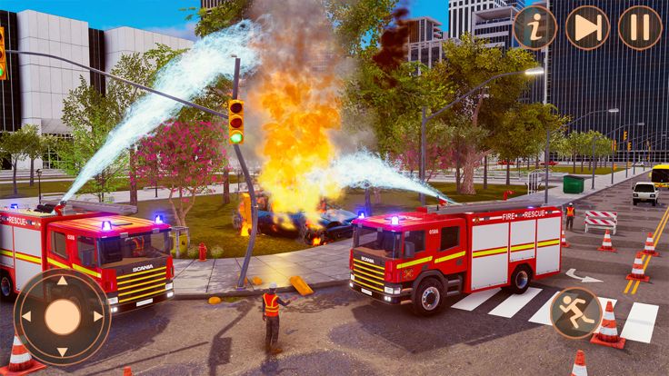 救护车消防员 911 消防车救援模拟器游戏截图