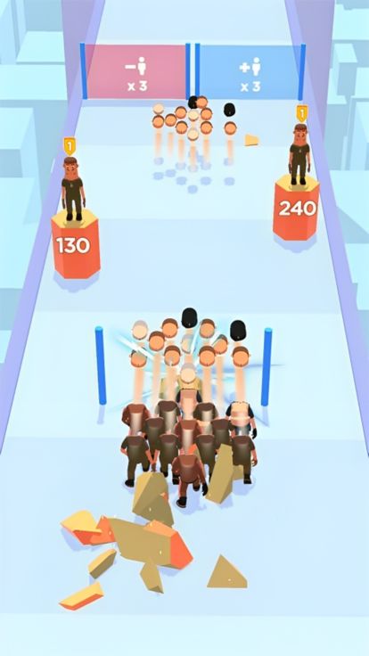 Idle Merge Angry Runner Guys游戏截图