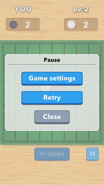 黑白棋人工智能〜 一个经典的棋盘游戏,你可以和人工智能对弈〜游戏截图
