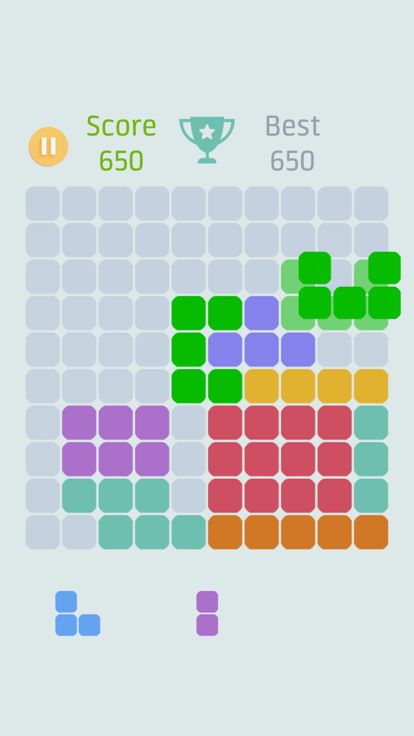 方块拼图消除游戏 - 三种难度游戏截图