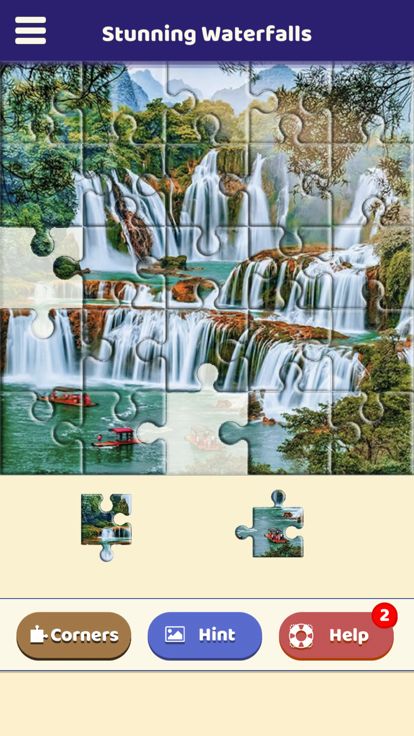 Stunning Waterfalls Puzzle游戏截图