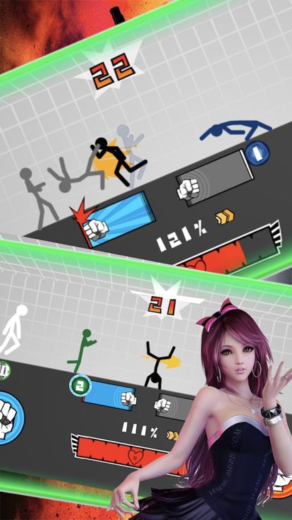 火柴人格斗忍者街头联盟争霸游戏截图