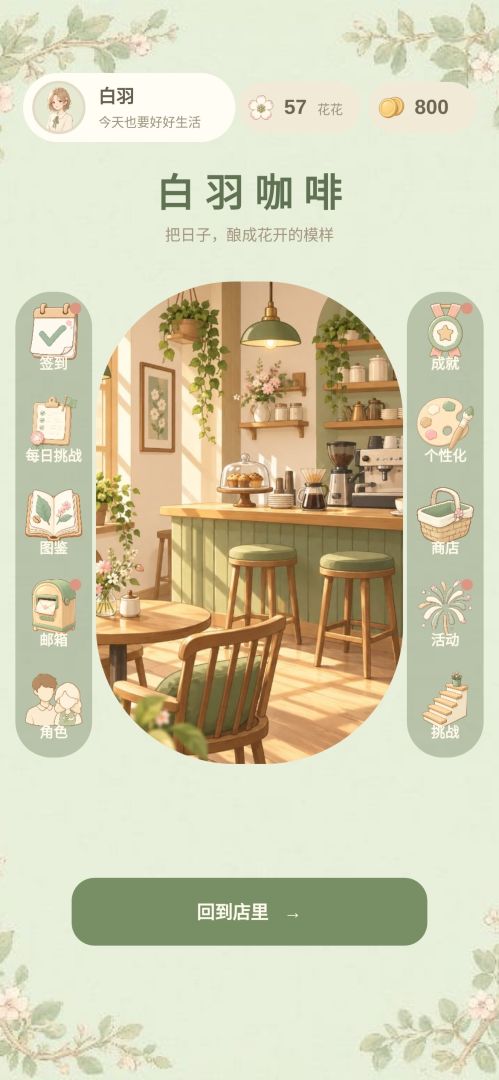 白羽咖啡游戏截图